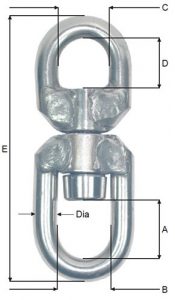 Swivels dry stainless steel - specs