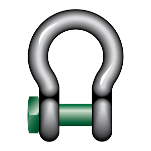 Shackles Green Pin Square Head - Bow