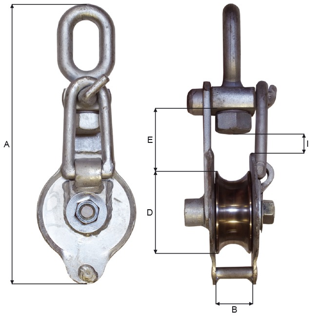 Snatch Blocks Galvanized Bronze Bushing