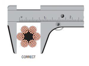 Wire Rope - How to measure with vernier calipers correctly